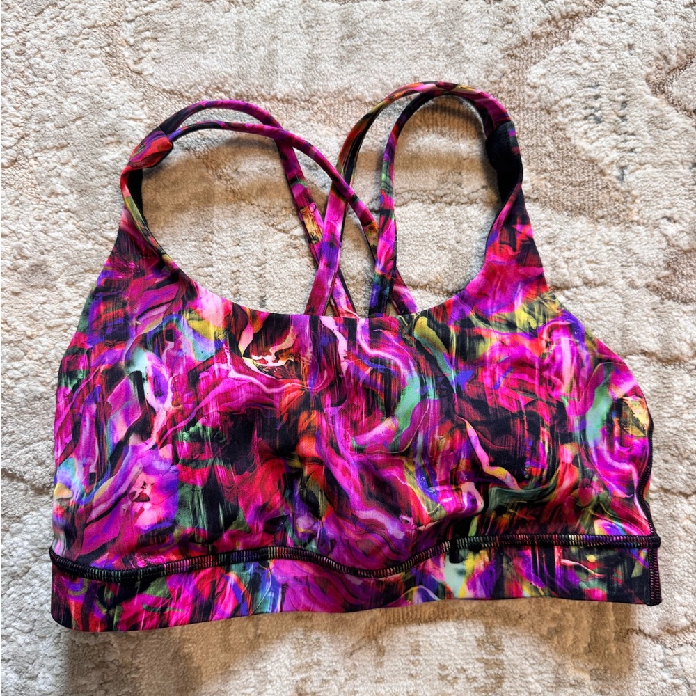 lululemon athletica Pink Multi-Color Strappy Sports Bra